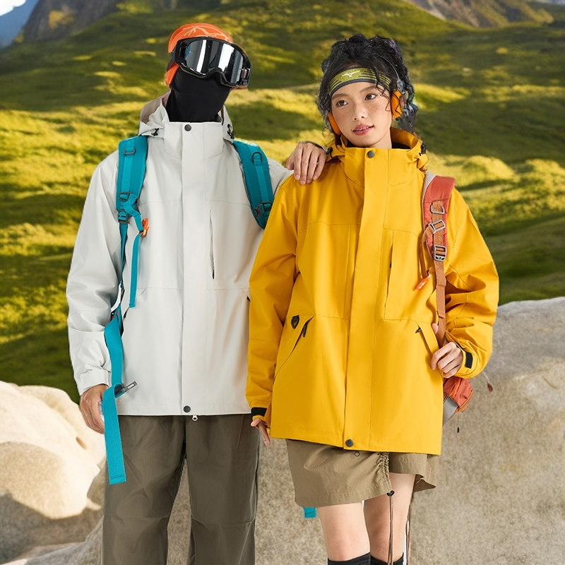 【超好看】情侣户外登山冲锋纯色外套川西进藏露营登山服外套#96999