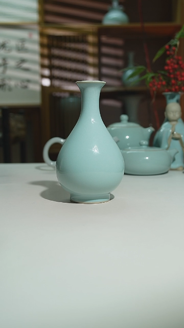 珑匠天青玉壶春二级