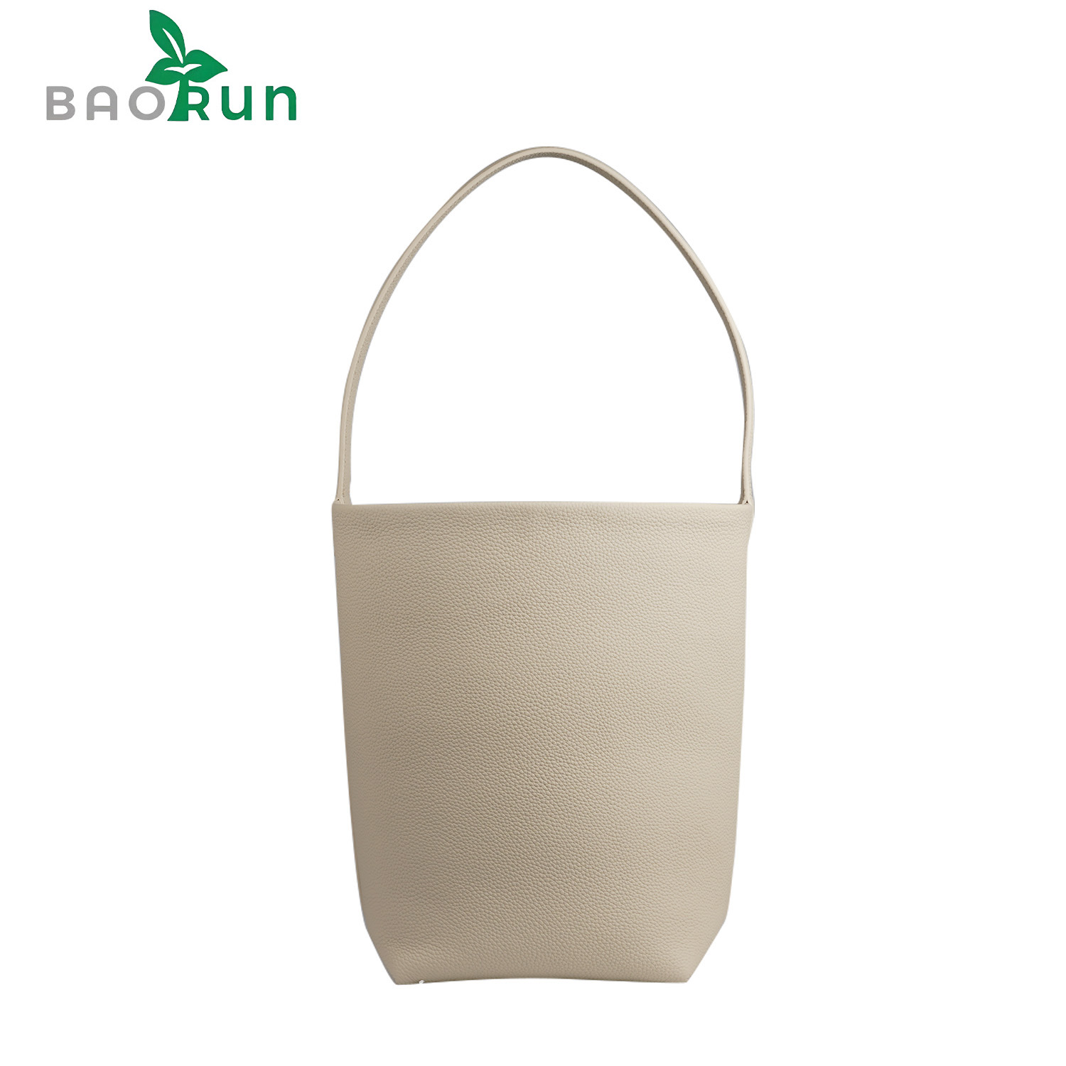 破【保润招牌-浅沙色-大号】时尚女士真皮水桶包单肩包轻奢百搭包