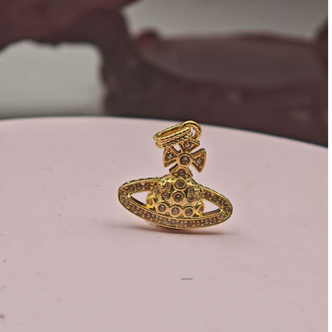 【SY】18K金土星吊坠卡约18*17.5mm