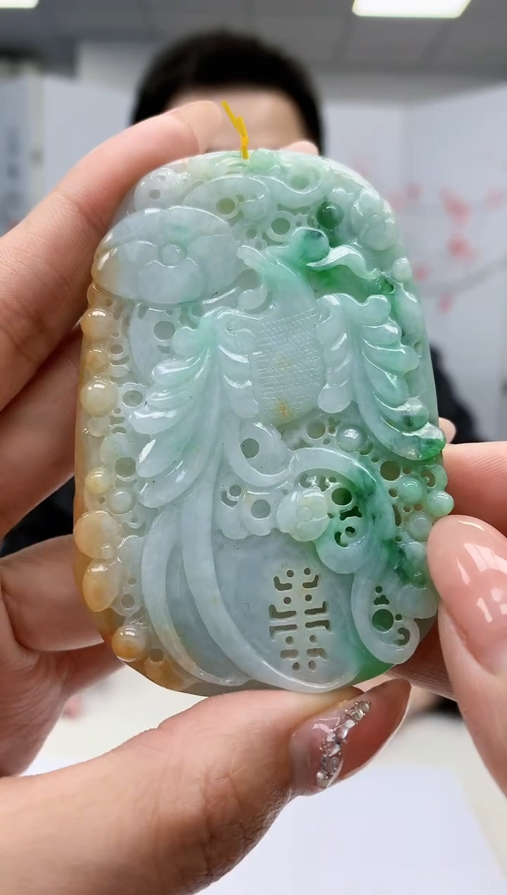 【闪购商品】定制翡翠未镶嵌5153MM-毛货挂件66