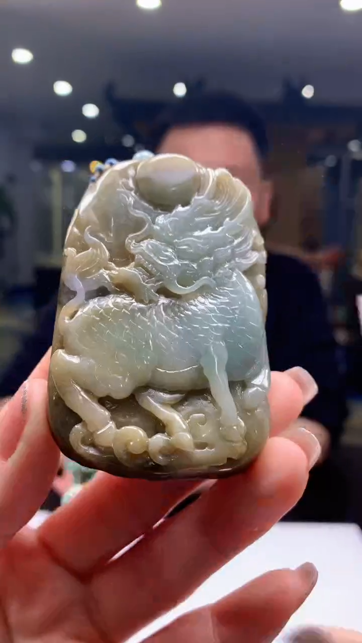 【闪购商品】定制翡翠未镶嵌1019ry-毛货挂件13