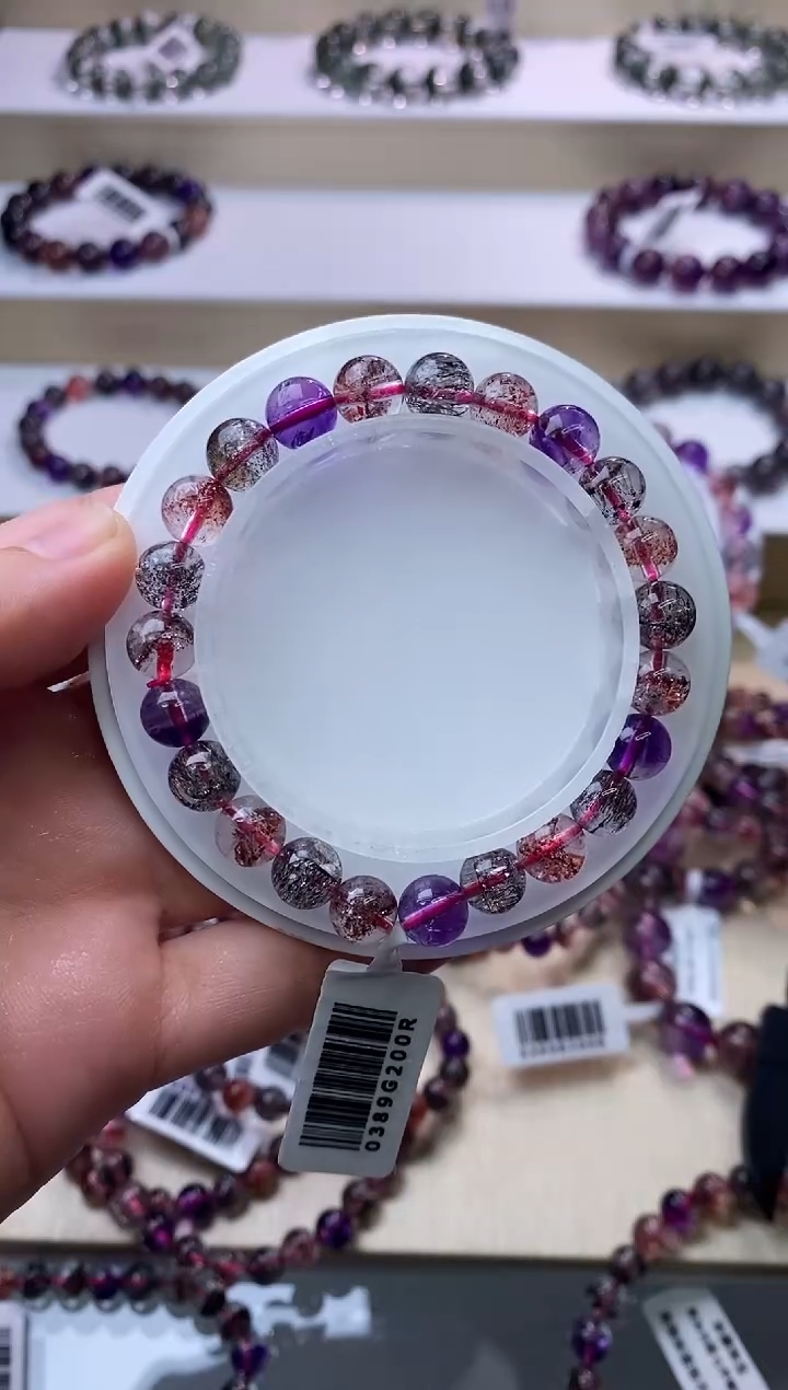 【闪购商品】水晶手链未镶嵌黑加仑超七8m+