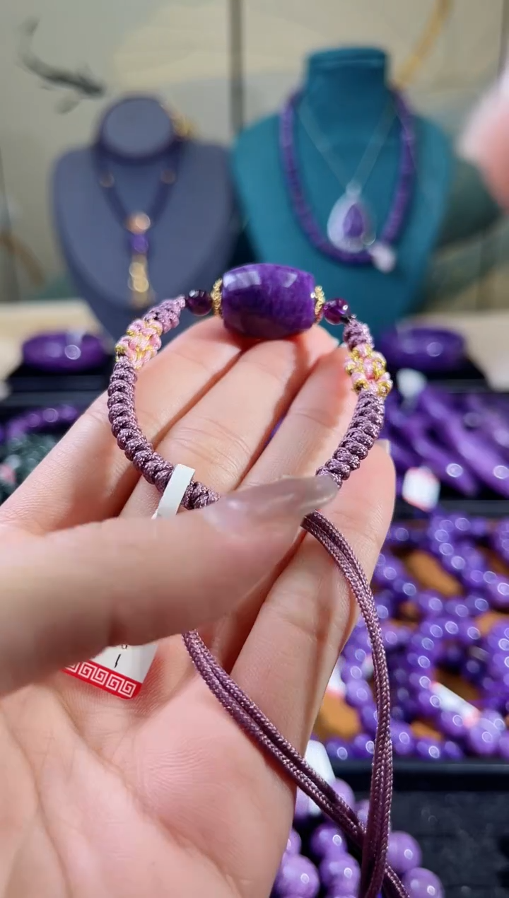 【闪购商品】查罗石（紫龙晶）手绳未镶嵌桶珠