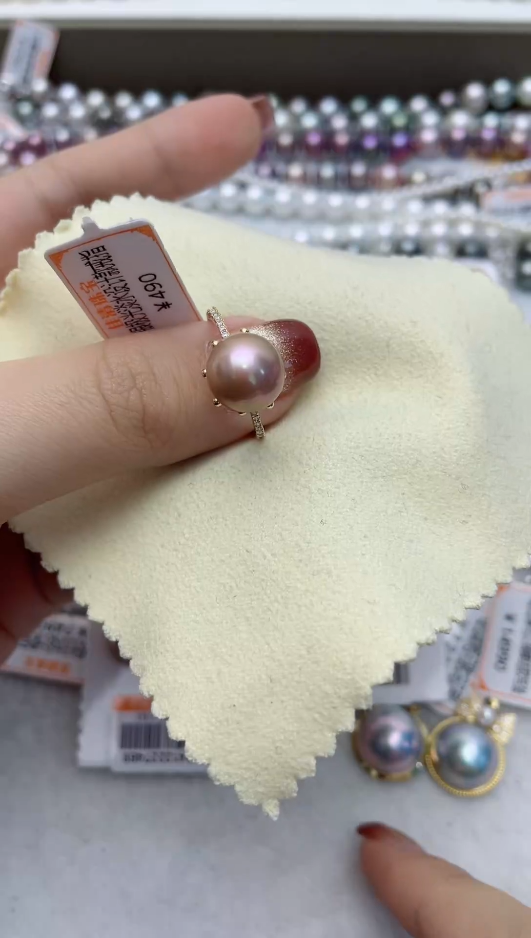 【闪购商品】淡水珍珠戒指银S925镶嵌W55