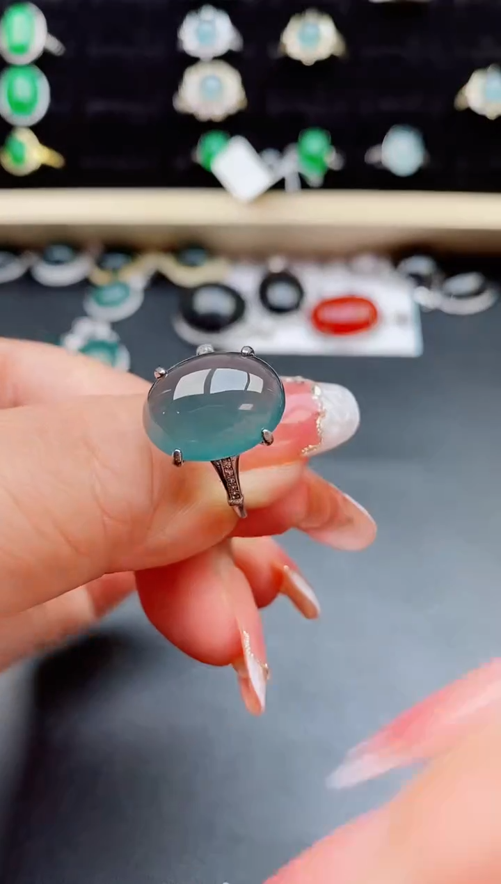 【闪购商品】翡翠戒指银S925镶嵌05000