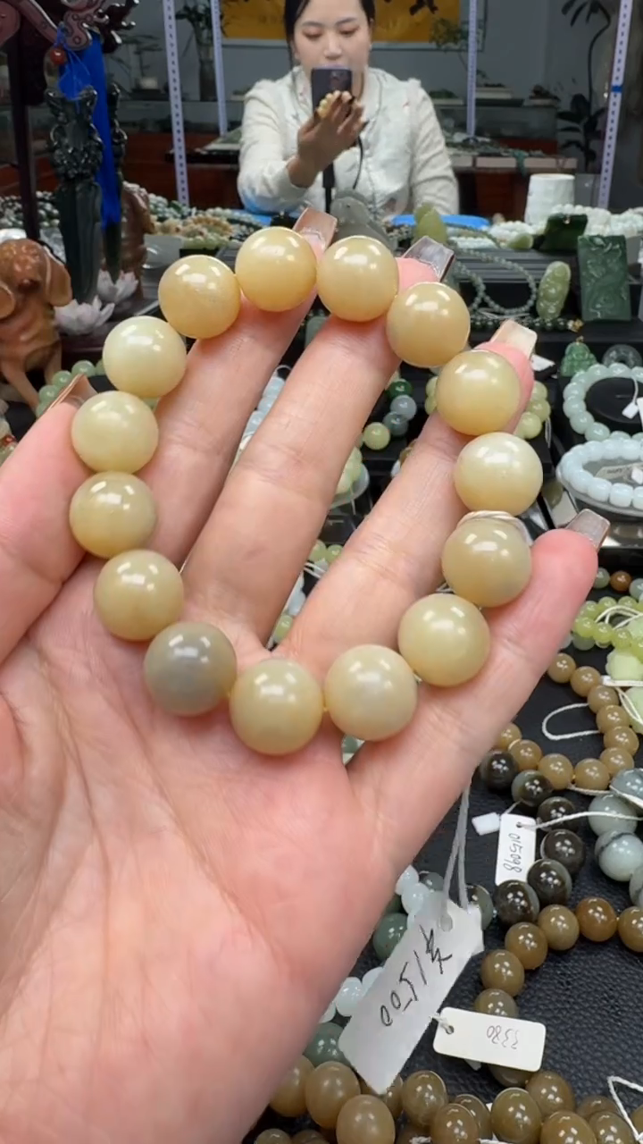 未镶嵌手串和田玉新疆且末蜂蜜糖卡14