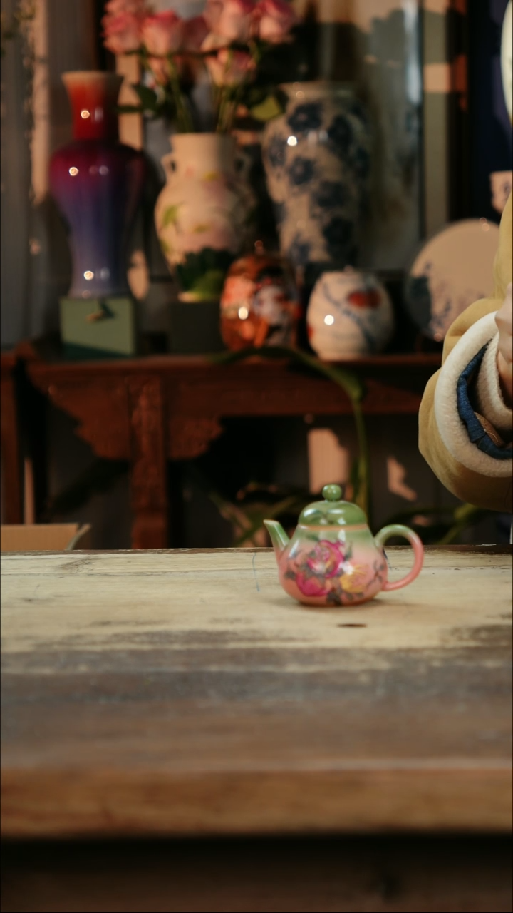 【闪购商品】瓷片景德镇纯手工釉下彩精品花瓶