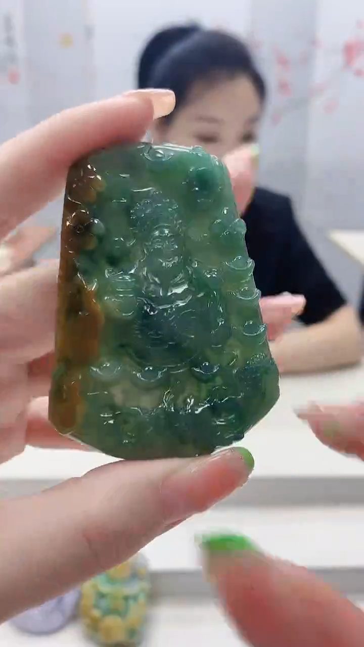 未镶嵌定制翡翠5160ry-毛货挂件27