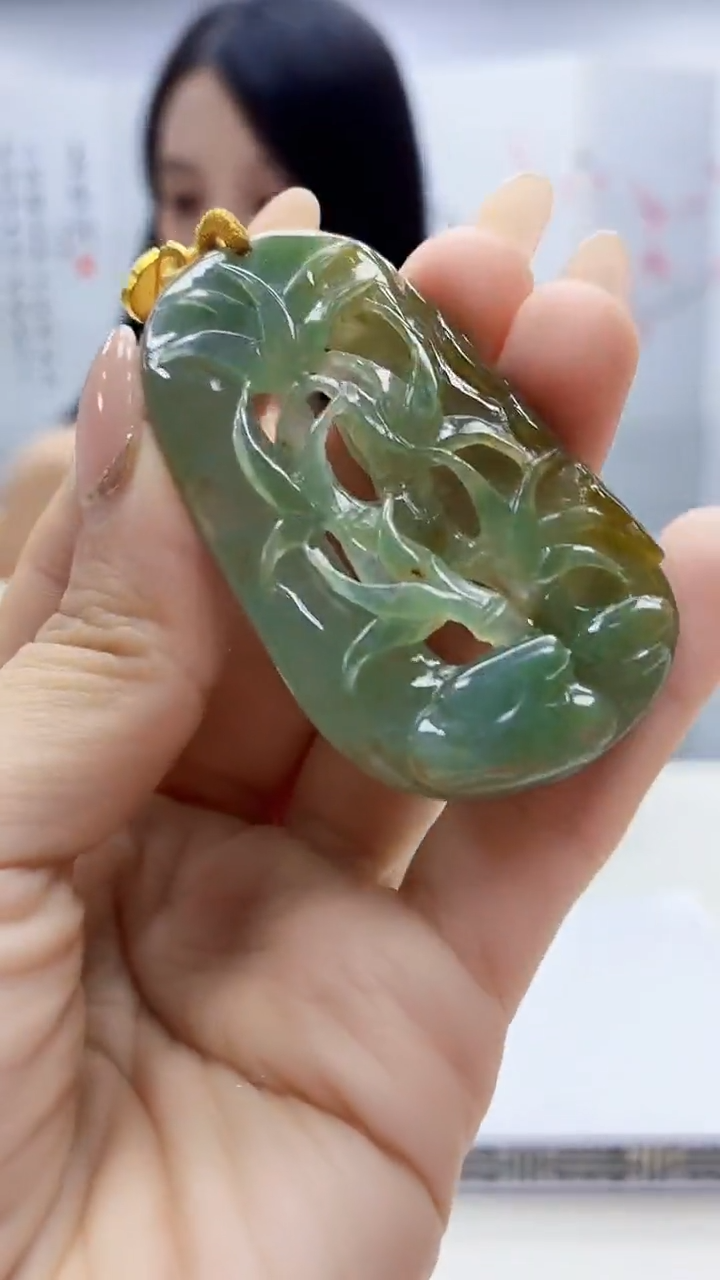 未镶嵌定制翡翠3495ty-毛货挂件40