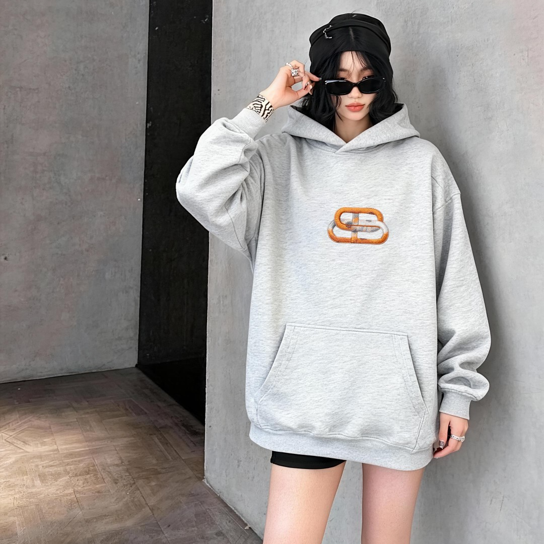 【别针刺绣】欧版2025秋冬男女同款重磅潮流卫衣