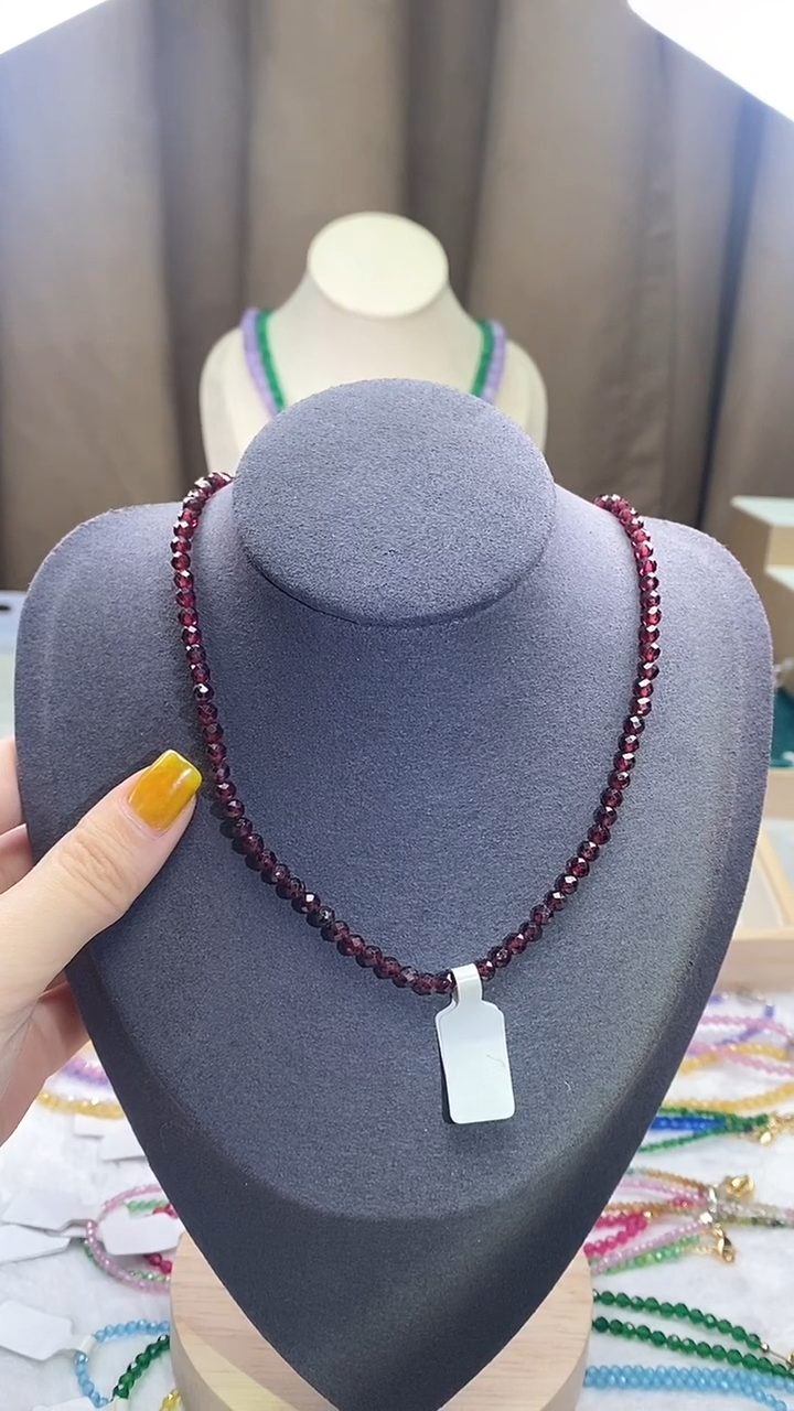 【闪购商品】石榴石项链14K金镶嵌诗宁甄选珠宝SYZB15