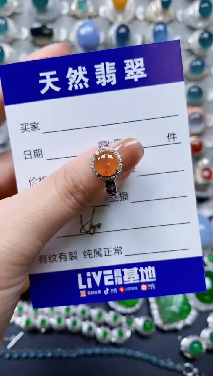 【闪购商品】翡翠戒指银S925镶嵌0560