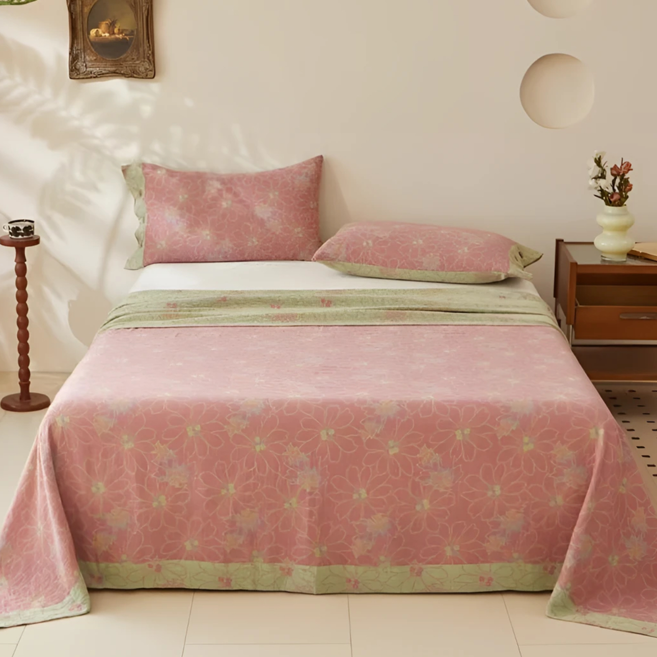 紫韵紫 亲肤棉双层纱床单--紫韵紫高质量正品高颜值网红款可机洗