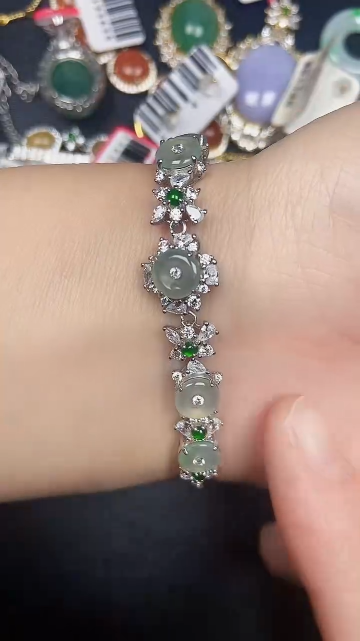 银S925镶嵌戒指翡翠3960