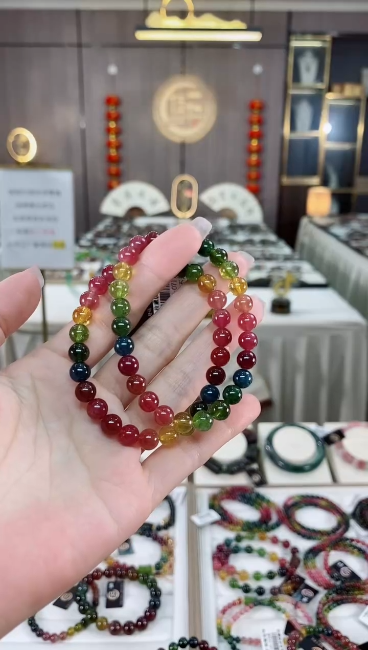 单圈手串7mm+未镶嵌碧玺（多样性发一条）hon