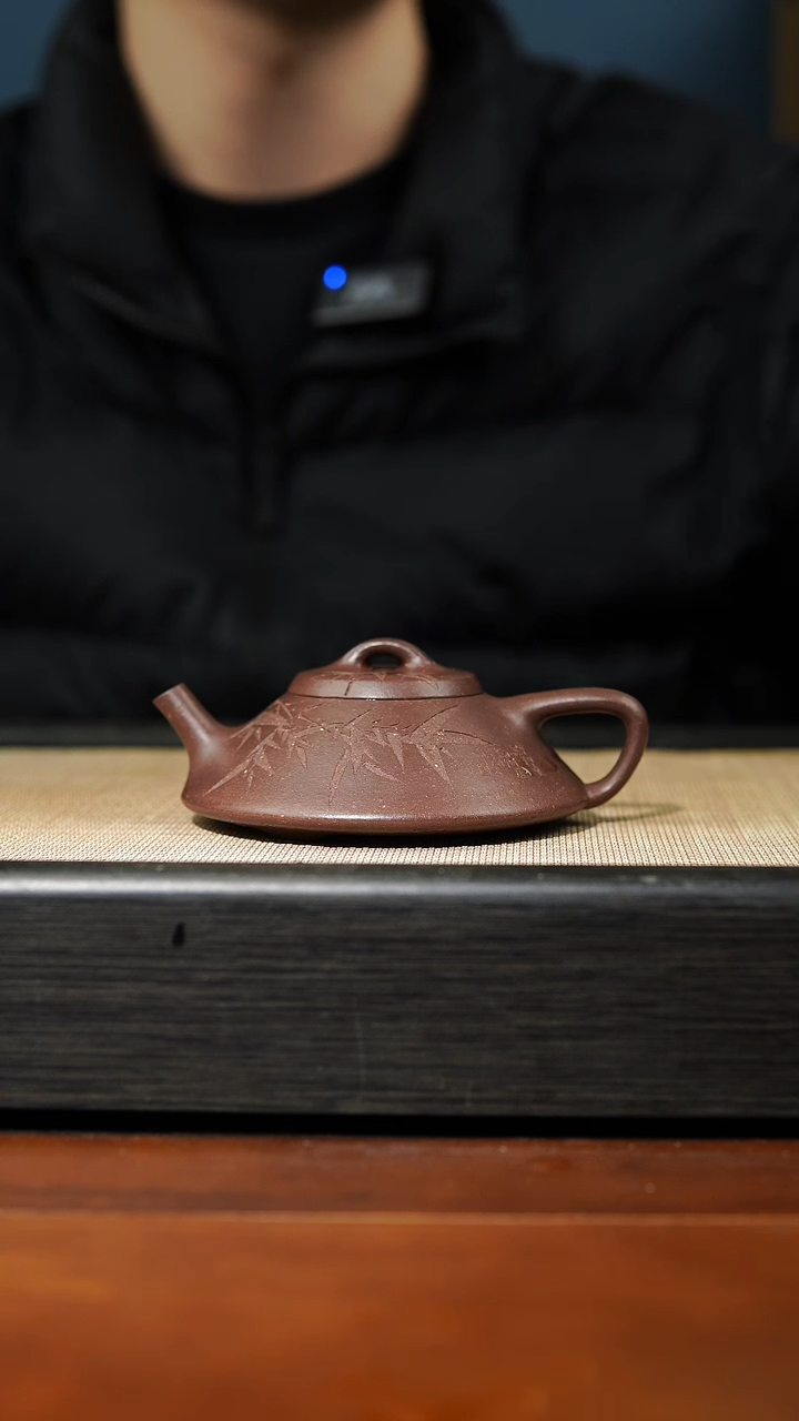 【闪购商品】紫砂茶壶大水潭天青，荷瓢，120cc