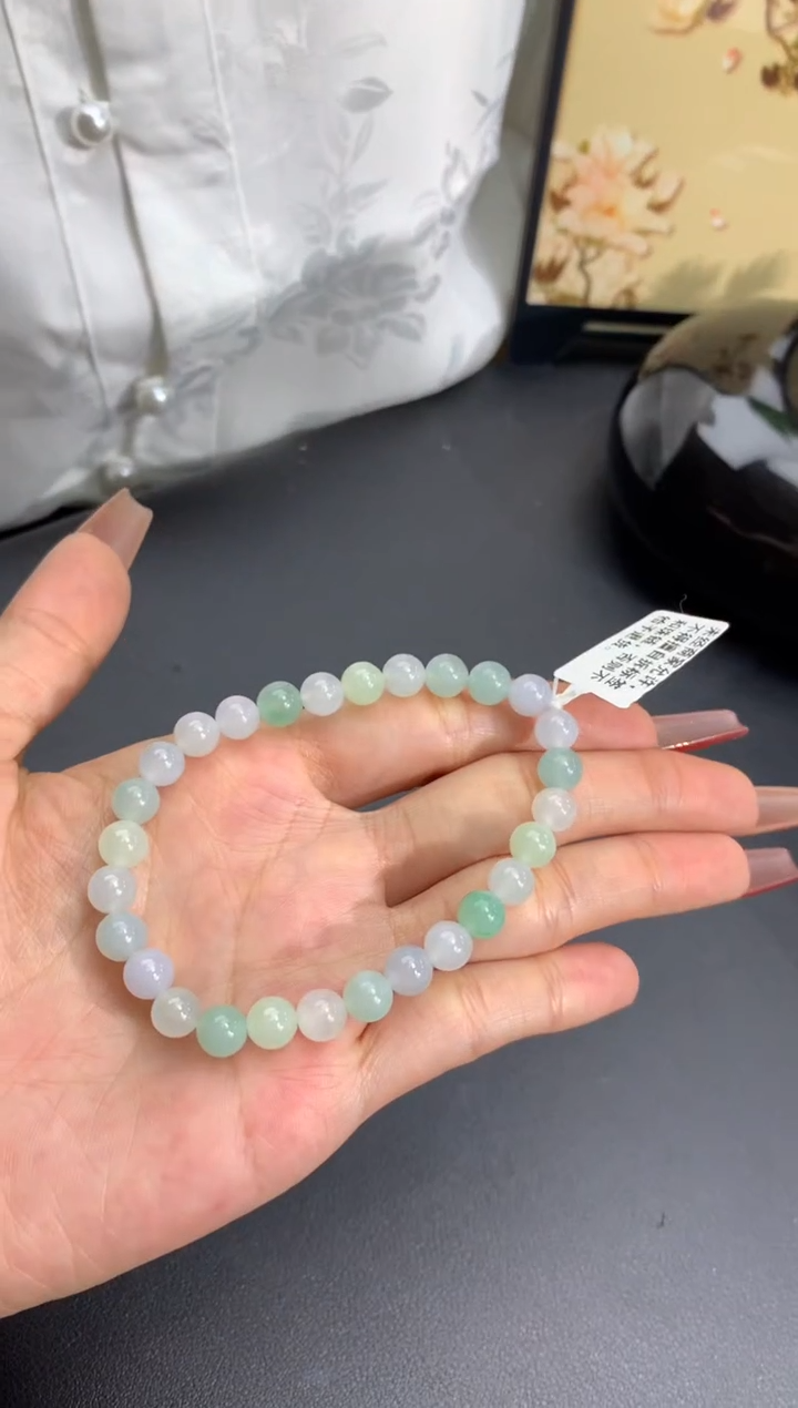 【闪购商品】翡翠手链未镶嵌卡6.7mm