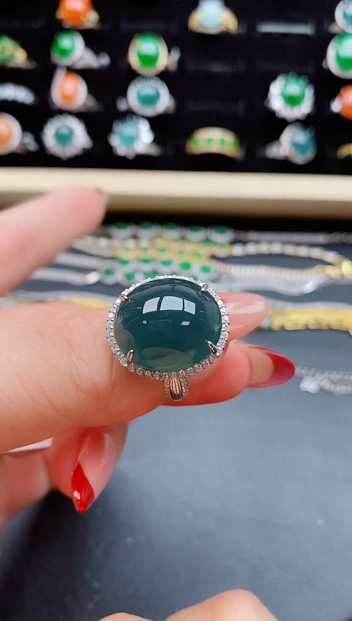 【闪购商品】翡翠戒指银S925镶嵌321321