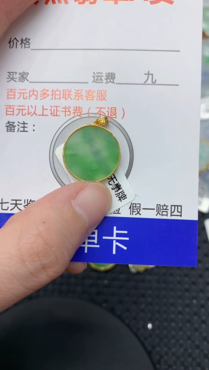 【闪购商品】翡翠颈饰18K金镶嵌11111111111