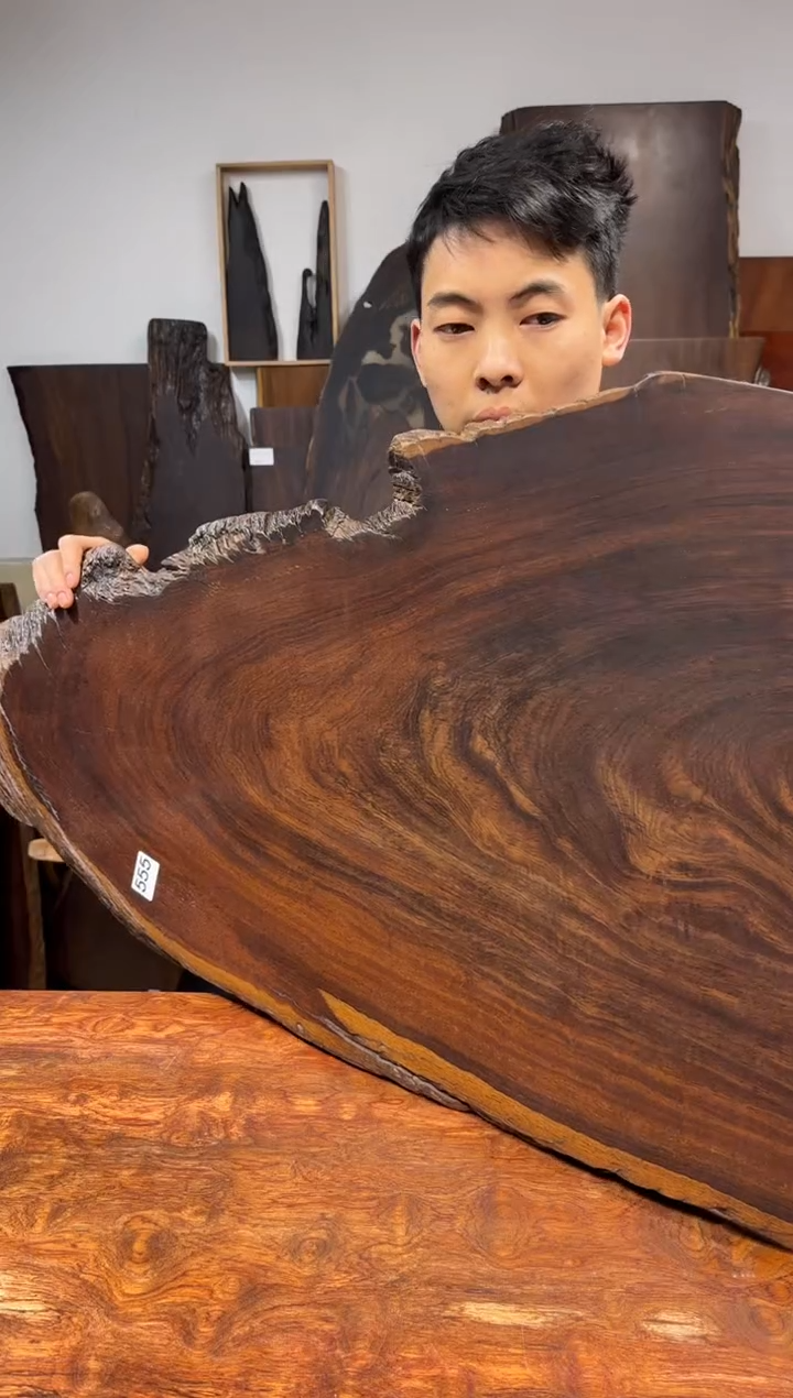 风车木（黑檀木）痴**梦尺寸116*53*2.8编号555