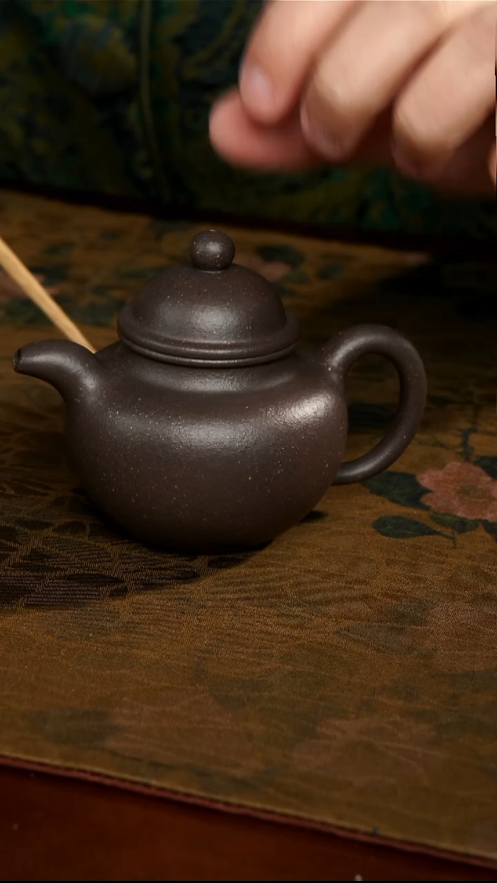 茶壶紫砂天青掇球小壶