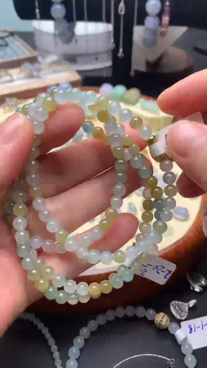 【闪购商品】翡翠手串未镶嵌翡翠珠珠手串+长串
