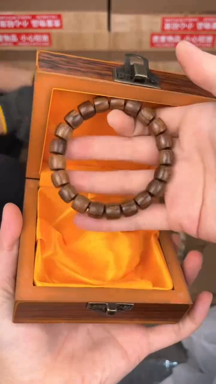 品茗文玩阁黑花梨桶珠链接@@YS1510