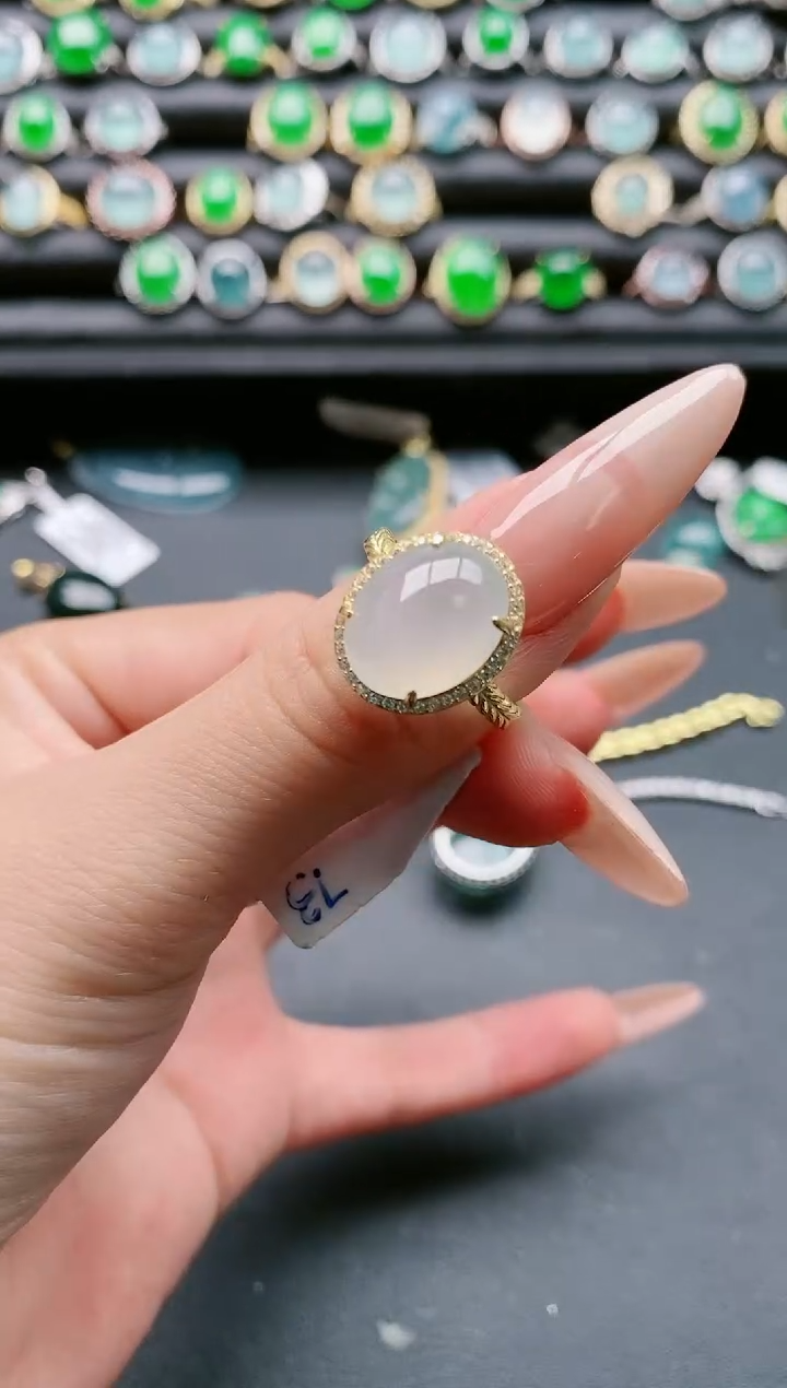 【闪购商品】翡翠戒指银S925镶嵌111111