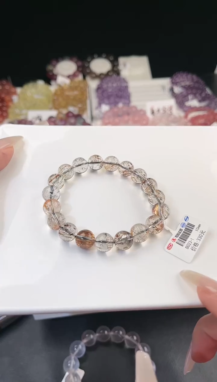 【闪购商品】水晶手链未镶嵌多样性发一黑金超10mm
