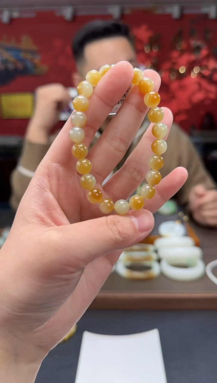 【闪购商品】和田玉手串未镶嵌且末糖白单圈手串