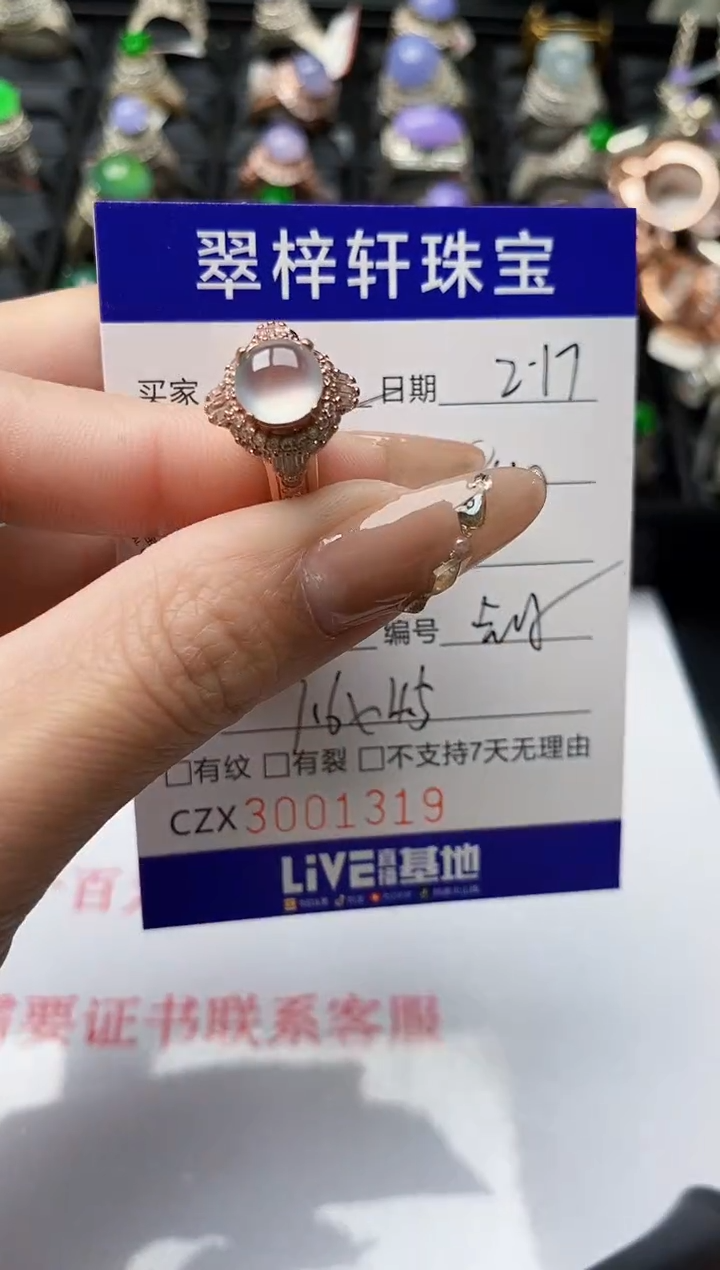 【闪购商品】翡翠戒指未镶嵌未镶嵌/1319