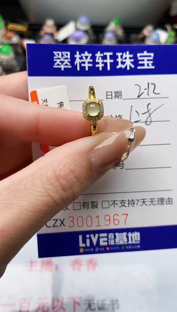 【闪购商品】翡翠戒指银S925镶嵌/1967