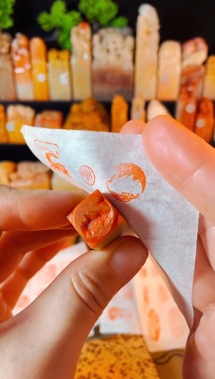 【闪购商品】巴林石印石手工篆刻《鹤》1.5