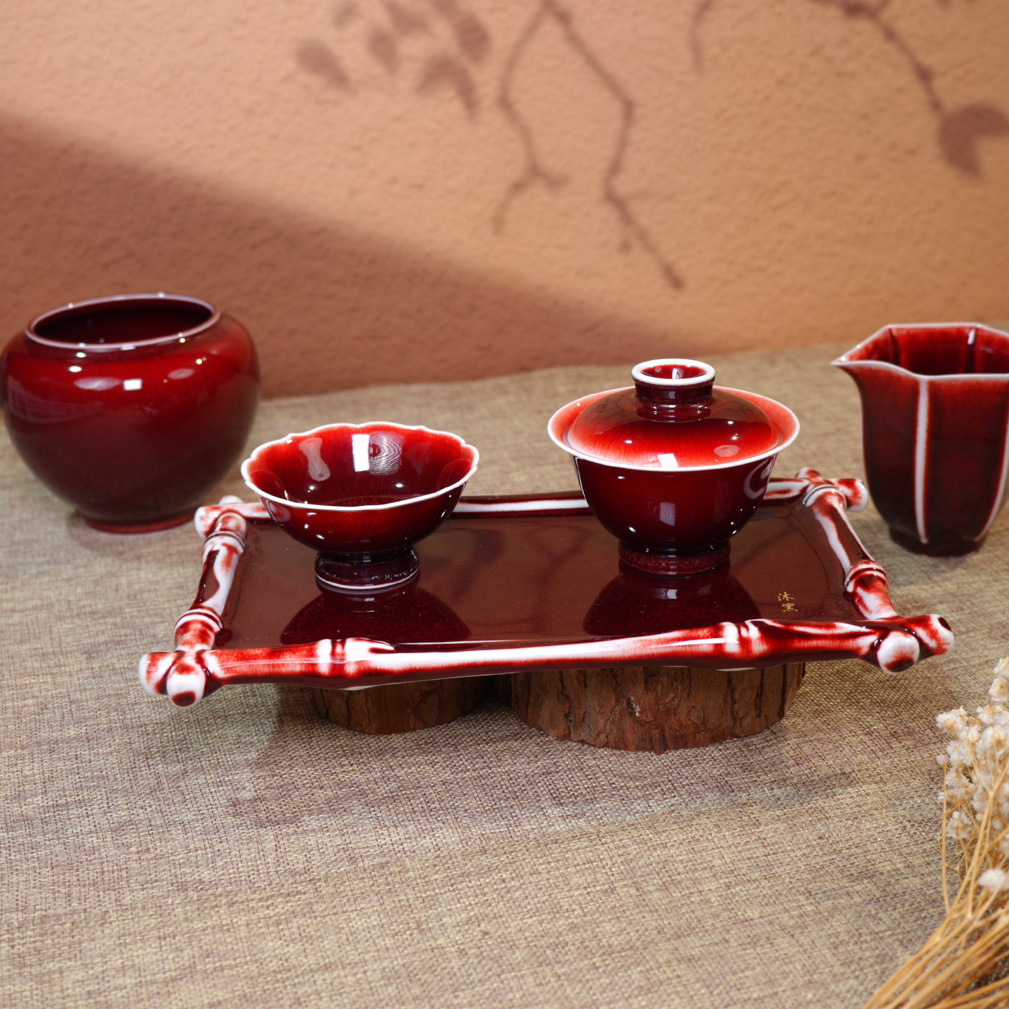 宫廷郎红茶器套组【沐窑朱华·精品雅集】
