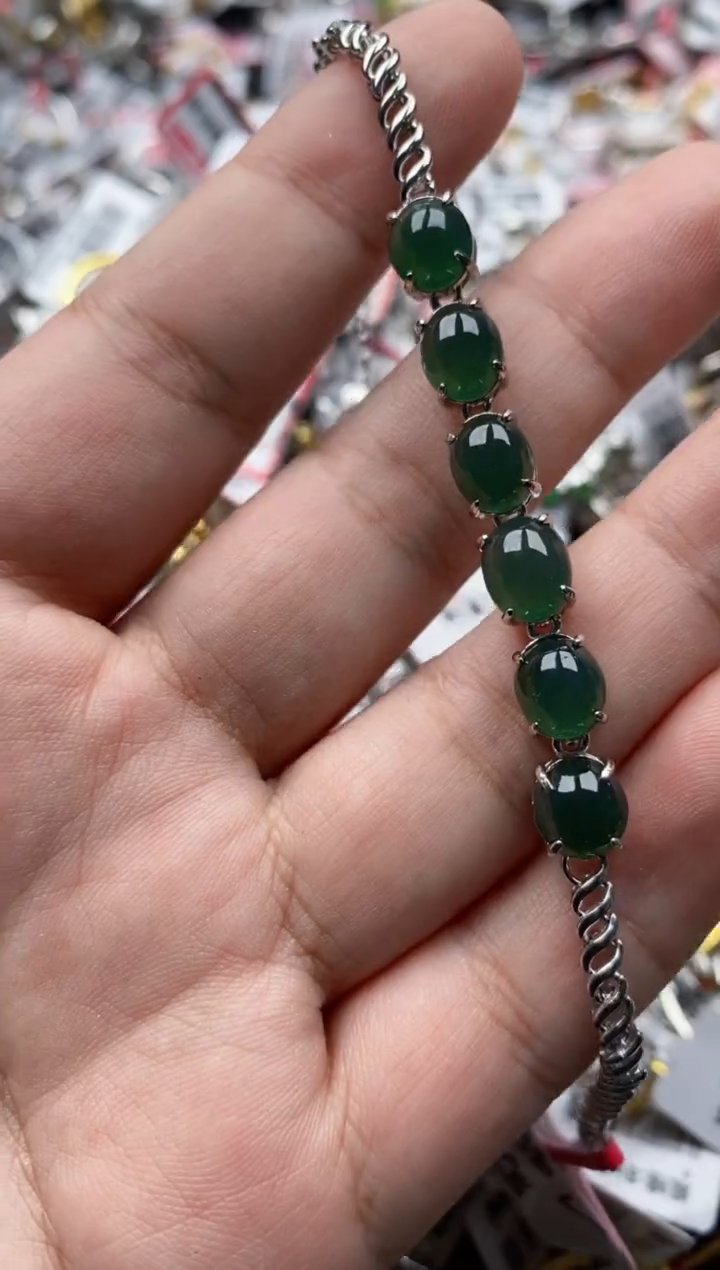 【闪购商品】翡翠戒指银S925镶嵌101010-1