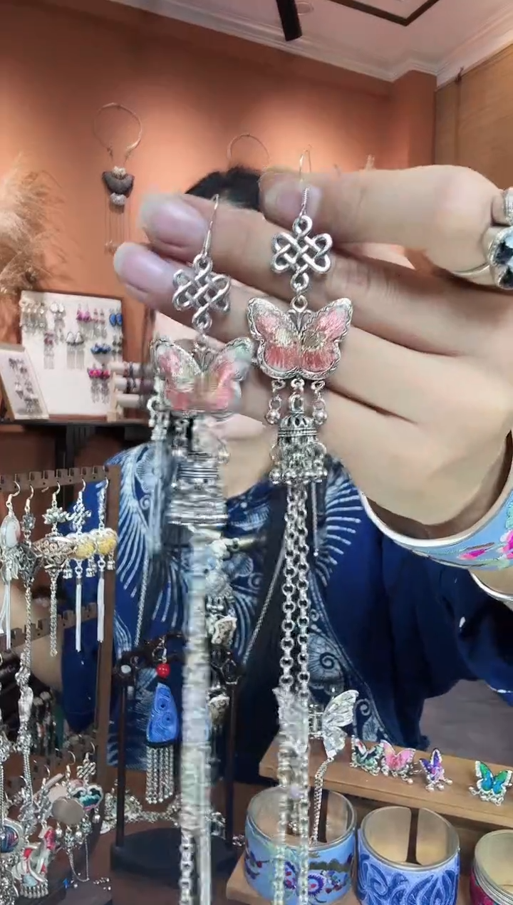 刺绣纯手工民族风耳环