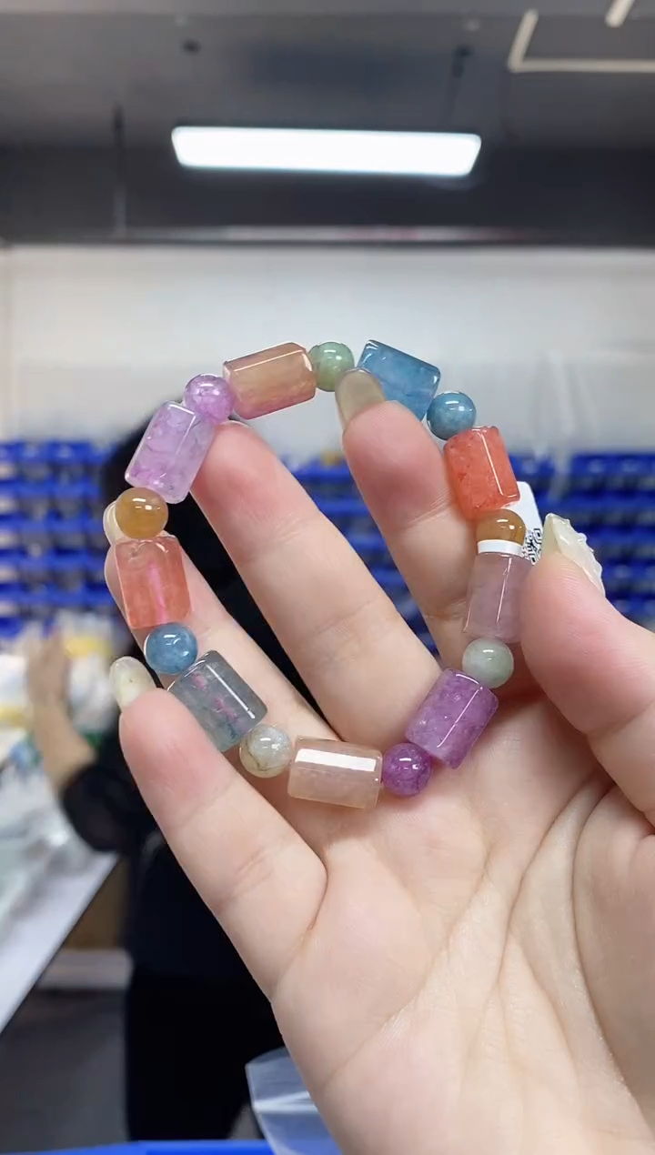 【闪购商品】碧玺手串未镶嵌多样性发其一颜色微差
