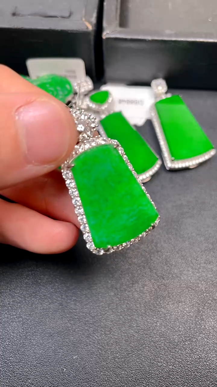 吊坠(不含链)银S925镶嵌翡翠1