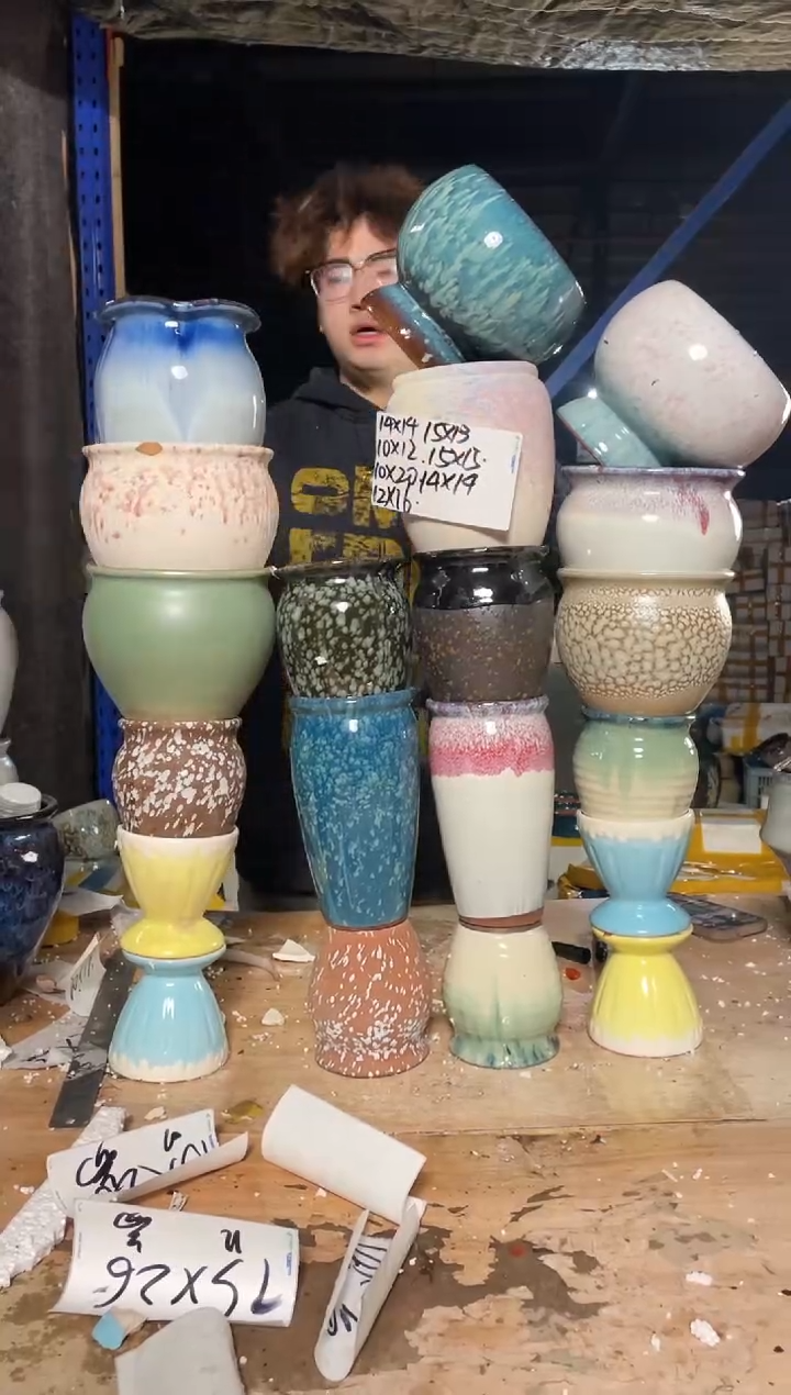 紫砂花盆宜兴紫砂粗陶花盆109-1