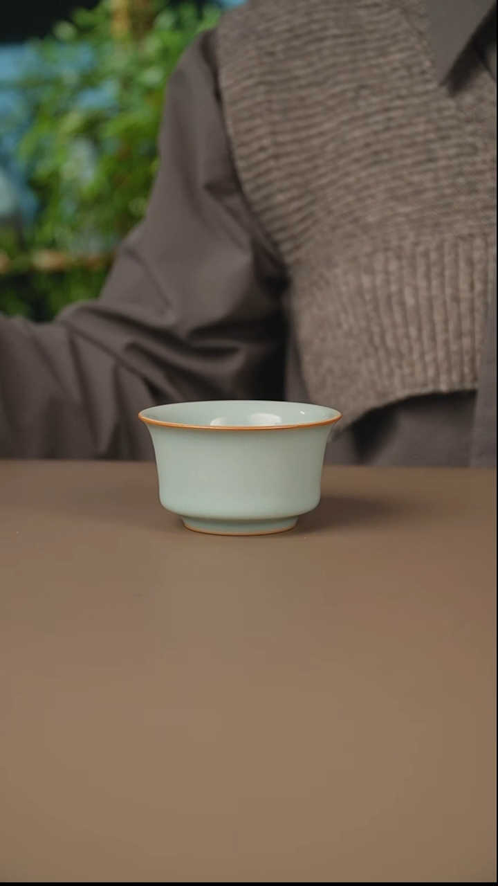 原矿釉天青马蹄两只