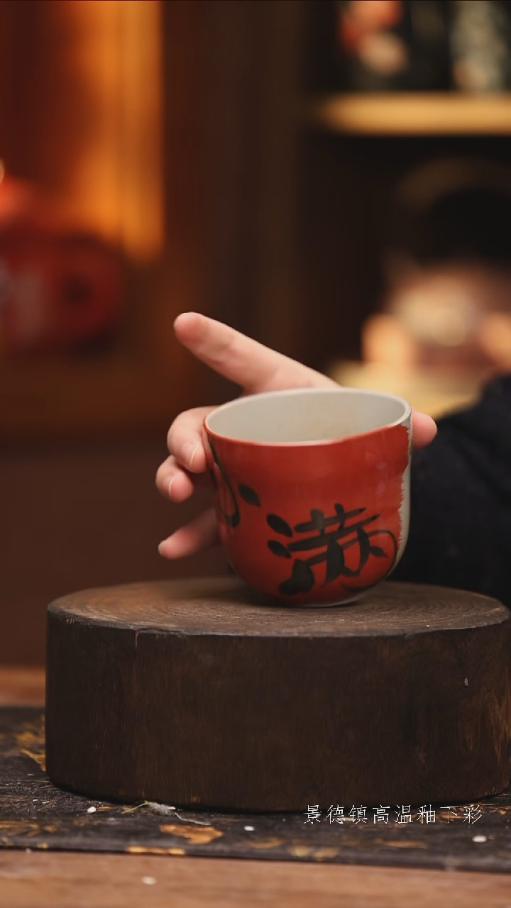 陶瓷景德镇高温釉下手绘陶瓷@L322@