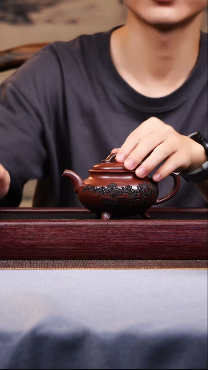 茶壶紫砂宜兴原矿紫砂作品  凝香