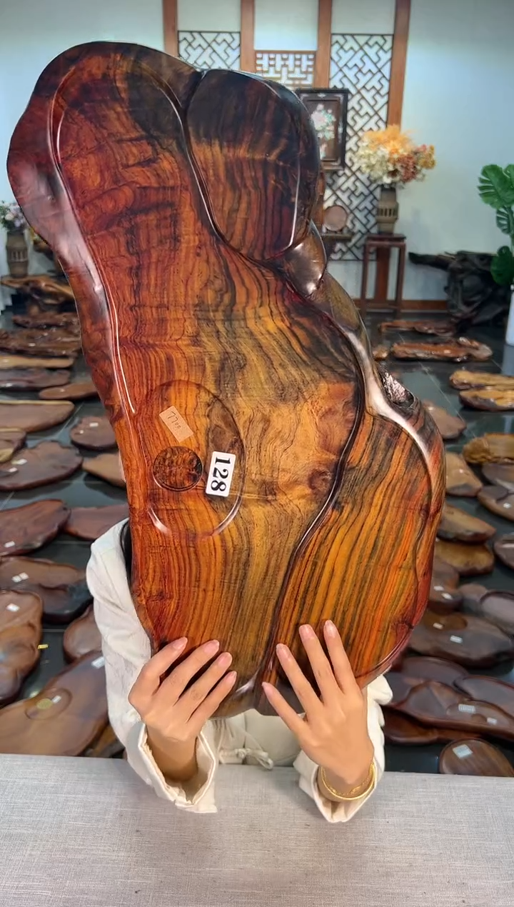 【闪购商品】交趾黄檀（大红酸枝）茶盘128