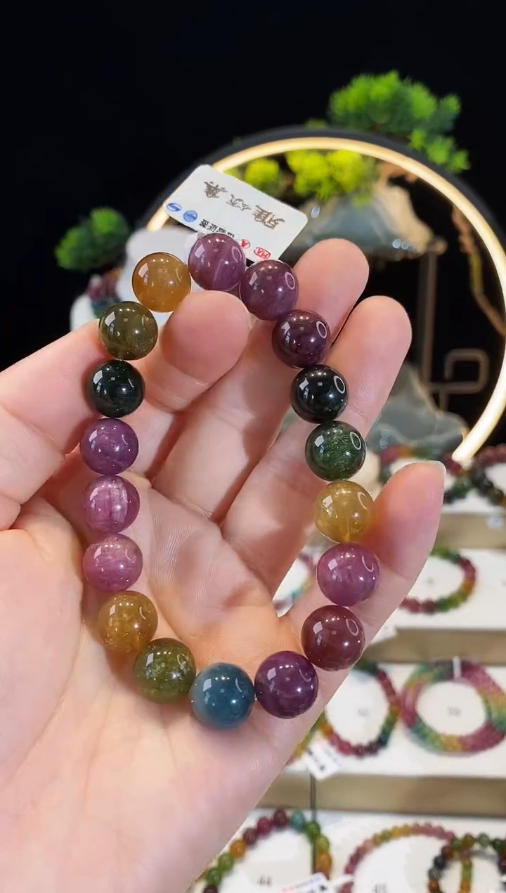 【闪购商品】碧玺手串未镶嵌G2416素圈颜色微差