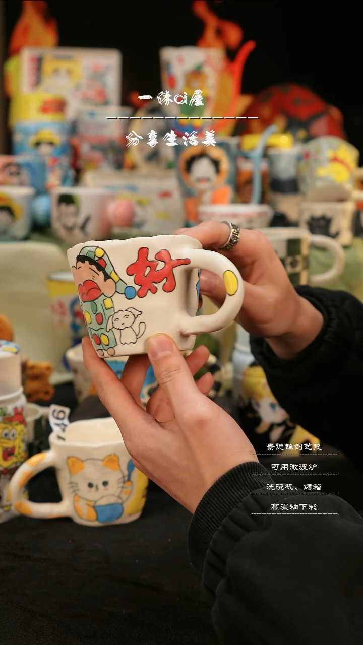 【闪购商品】摆件亲工手绘陶瓷-睡个好觉