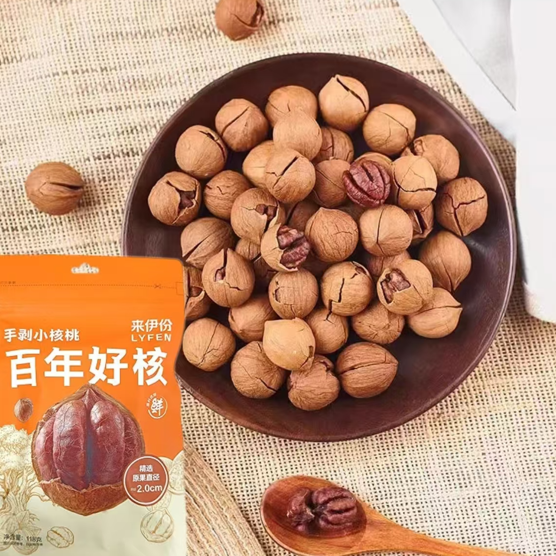[2025/8/1到期] 来伊份百年好核手剥小核桃118g*2袋