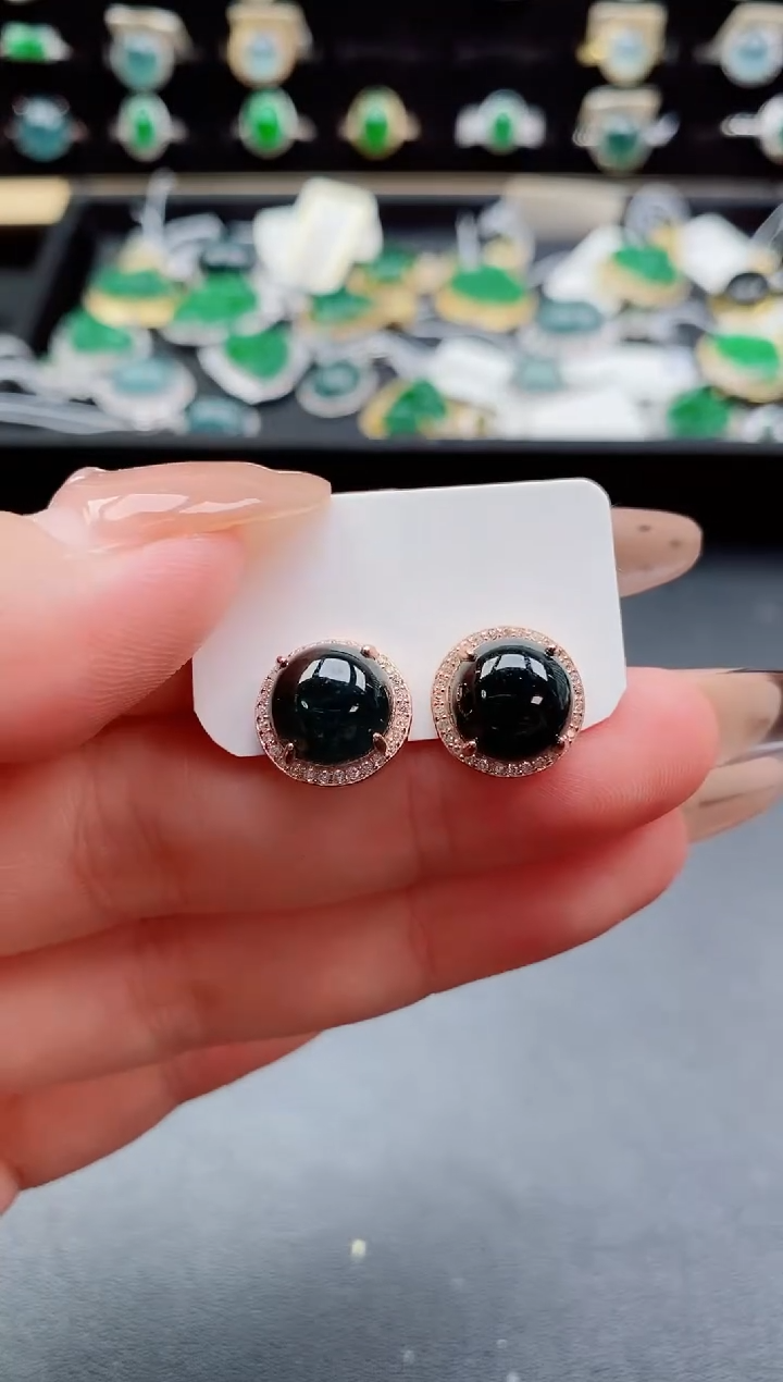 银S925镶嵌戒指翡翠1