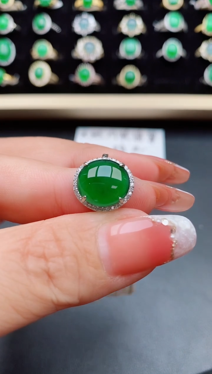 【闪购商品】翡翠戒指银S925镶嵌05800