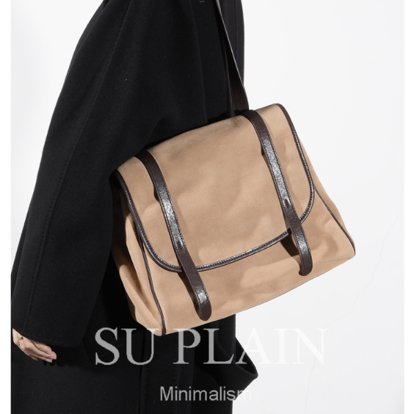 SUPLAIN/SUPLAIN头层植鞣真皮磨砂牛皮双肩包休闲复古单肩女包